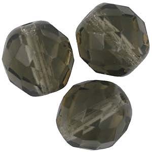 GBFP12 COLS 10 - Czech fire-polished beads - black diamond