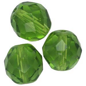 GBFP12 COLS 55 - Czech fire-polished beads - olivine