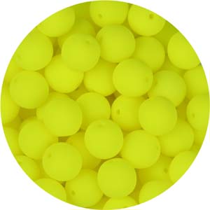 GBSR06-95 - round pressed glass beads - neon lemon