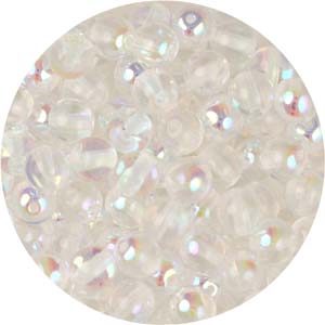 GBSR06-1 - round pressed glass beads - crystal AB