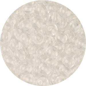 GBSR08 5 - Czech round pressed glass beads - crystal