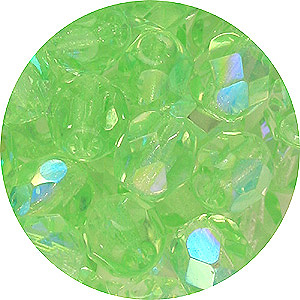 GBFP06 AB-16AB - Czech fire-polished beads - peridot AB