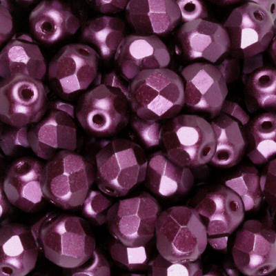 GBFP04 PASTEL 335 - Czech fire-polished beads - pastel bordeaux