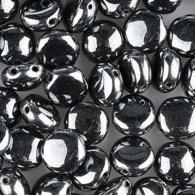 GBCDY06-3 - Czech Candy Beads - gunmetal (jet hematite)