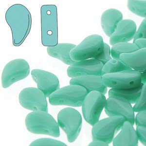 GBPDUO-140 - Paisley duos - opaque green turquoise