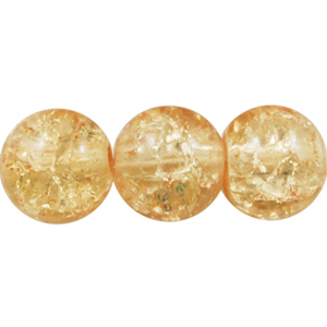 GBCR10-2 - glass crackle beads - light caramel