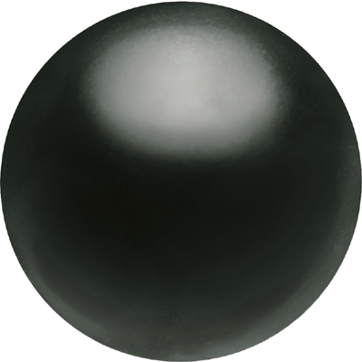 PCPRLR10 GEM C MGBLK - Preciosa Crystal Nacre Round Pearls - Crystal Magic Black