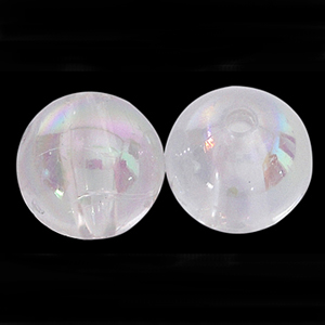 P6C AB - chinese round plastic pearls - crystal AB