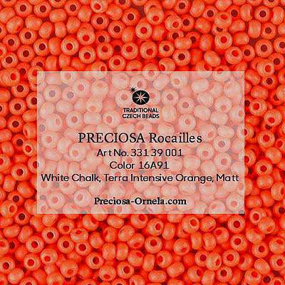 SB8-143M - Preciosa Czech seed beads - Terra Intensive Orange Matt