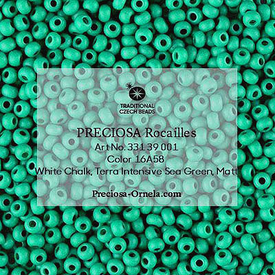 SB8-146M - Preciosa Czech seed beads - Terra Intensive Sea Green Matt