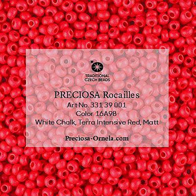 SB8-147M - Preciosa Czech seed beads - Terra Intensive Red Matt