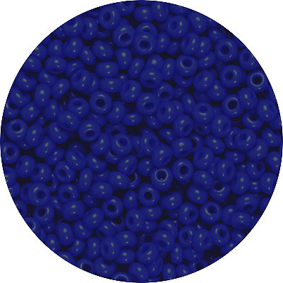 SB8-54 - Preciosa Czech seed beads - opaque royal blue