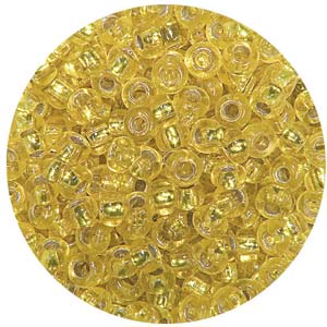 SB10-65 - Preciosa Czech seed beads - silver lined citrine