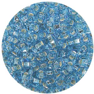 SB6-9 - Preciosa Czech seed beads - silver lined light aqua