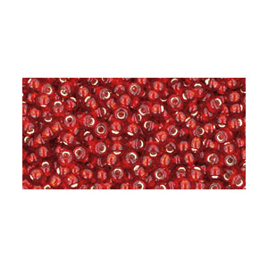 SB15JT-25C - Toho size 15 seed beads - silver lined ruby