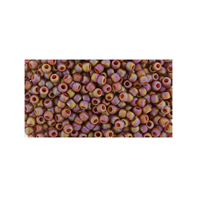 SB15JT-2640F - Toho size 15 seed beads - semi-glazed rainbow burnt orange