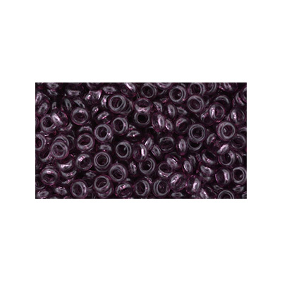 SB11JTD-YPS0043 - Toho size 11 demi-round seed beads - transparent dusty cedar