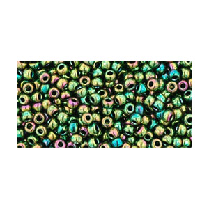 SB8JT-508 - Toho size 8 seed beads - higher metallic iris olivine