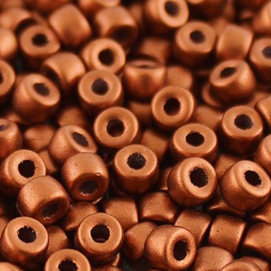 SBP6-241 - Matubo Czech size 6 seed beads - crystal bronze fire red metallic