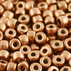 SBP6-242 - Matubo Czech size 6 seed beads - crystal bronze copper