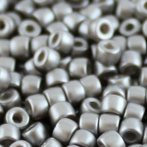 SBP6-343 - Matubo Czech size 6 seed beads - pastel light grey