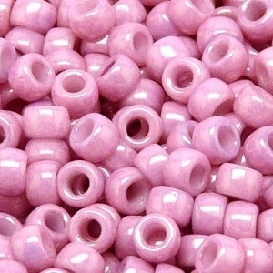 SBP6-355 - Matubo Czech size 6 seed beads - chalk lila lustre