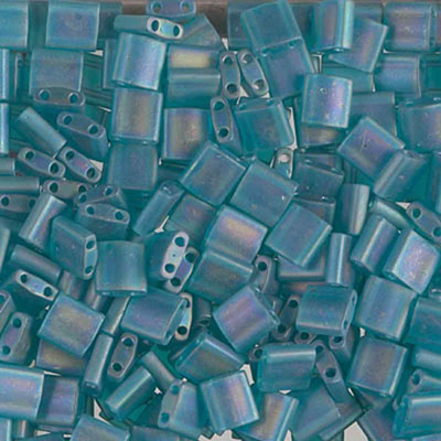 TL2405FR - Miyuki Tila Beads - matt transparent teal AB