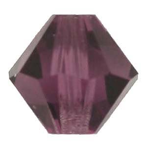 CCBIC03 10 - Czech crystal bicones - amethyst