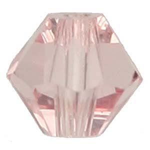 CCBIC03 19 - Czech crystal bicones - light rose