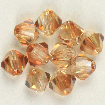 CCBIC03 149 - Czech crystal bicones - Crystal Celsian Half Coated