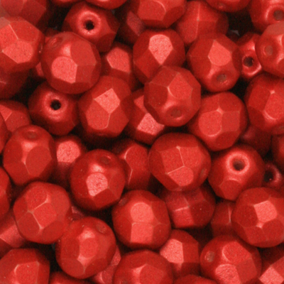 GBFP03-245 - Czech fire-polished beads - Matt metallic lava