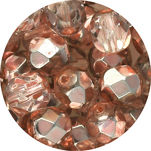 GBFP03-28 - Czech fire-polished beads - Crystal Capri Gold Half Coated