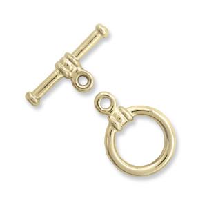 JF161-1 - round toggle clasp - gold