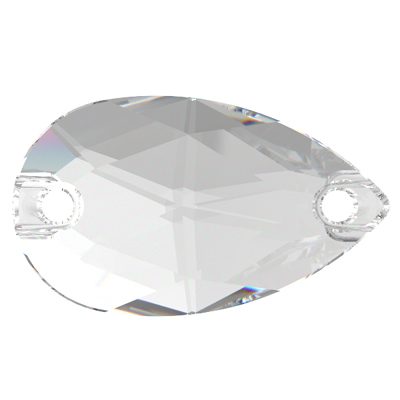 PCSS-PEAR12 CRY - Preciosa crystal pear 2 H sew-on stones - crystal