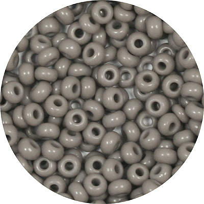 SB6-28 - Preciosa Czech seed beads - opaque grey