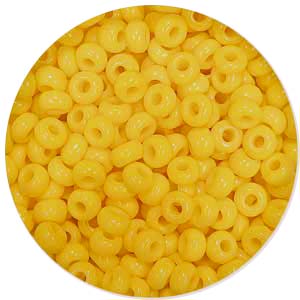 SB8-43 - Preciosa Czech seed beads - opaque yellow