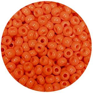 SB10-44 - Preciosa Czech seed beads - opaque orange