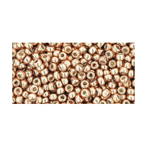 SB15JT-PF551 - Toho size 15 seed beads - permanent finish galvanized rose gold