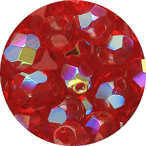 GBFP04 AB-25AB - Czech fire-polished beads - siam ruby AB