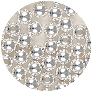 M35-2 - metal bead - silver plated