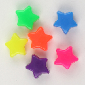 PB-ST P - star pony beads pearl - single colours