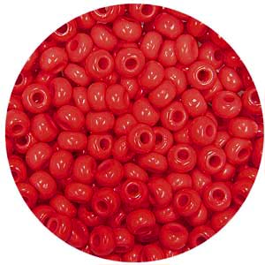 SB8-45 - Preciosa Czech seed beads - opaque red