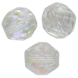 GBFP12 AB-1AB - Czech fire-polished beads - crystal AB