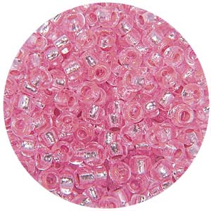 SB8-71 - Preciosa Czech seed beads - silver lined pink (surface dyed)