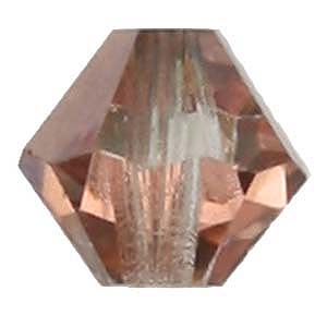 CCBIC04 22 - Czech crystal bicones - crystal capri half coated