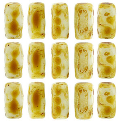 CMBK-308 - CzechMates brick beads - alabaster picasso