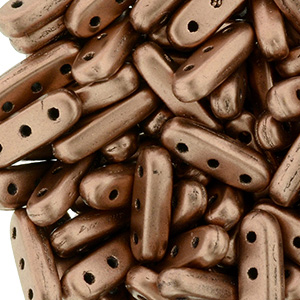 CMBM-242 - CzechMates Beam Beads - bronze copper matt metallic