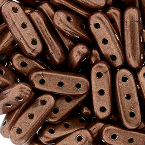 CMBM-619 - CzechMates Beam Beads - Saturated Metallic Potters Clay
