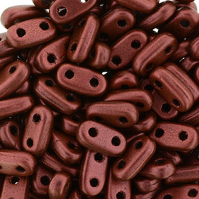 CMBR-245 - CzechMates bar beads - lava matt metallic