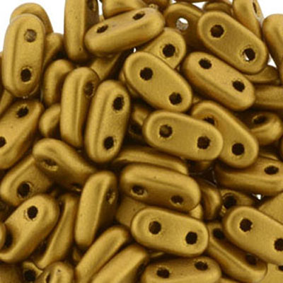 CMBR-246 - CzechMates bar beads - antique gold matt metallic